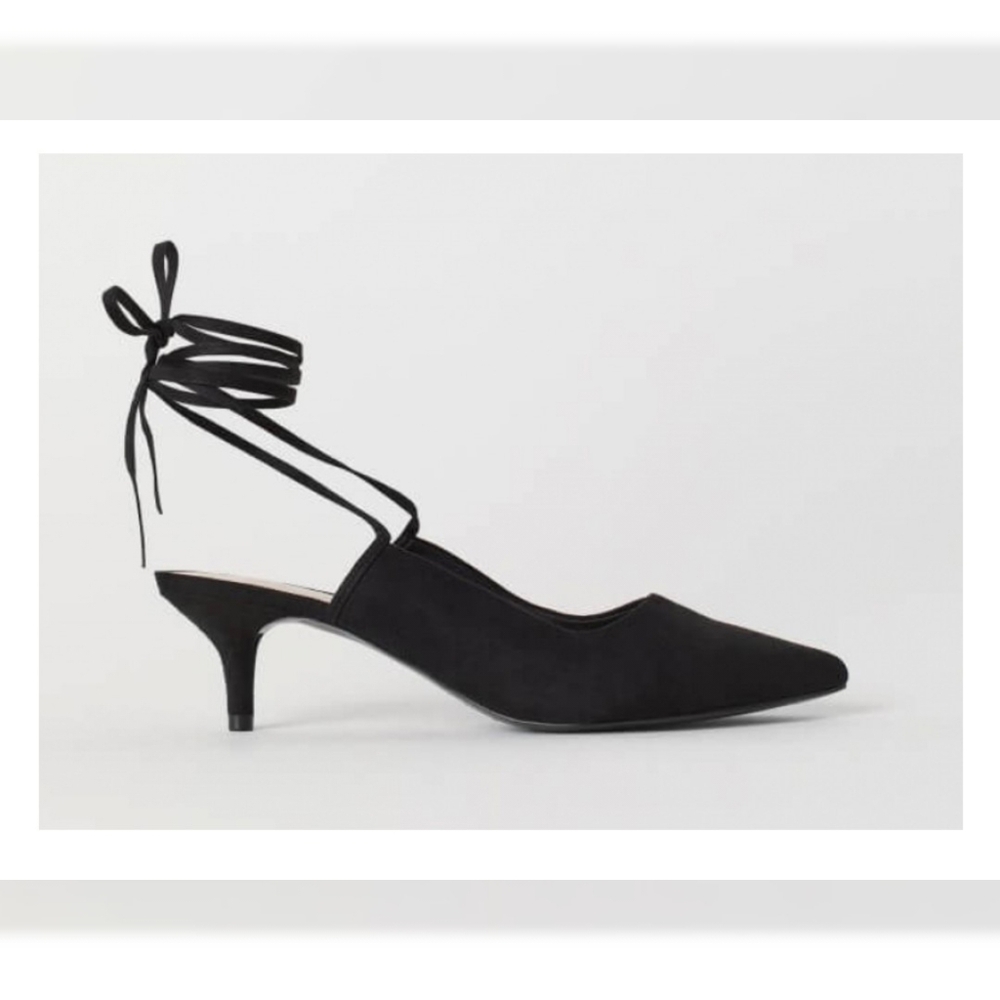 3/$25! H&M Lace-up Tie Slingbacks